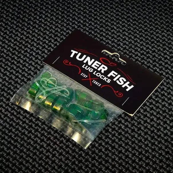 Tuner Fish Lug Locks Green 8 Pack