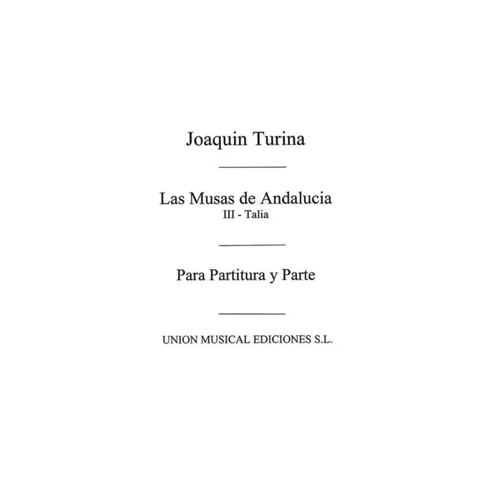 Turina, Joaquín – Musas De Andalucia N03 Talia Piano