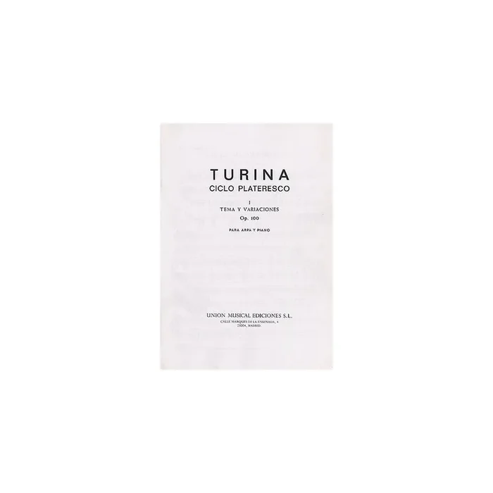 Turina, Joaquín – Tema Y Variaciones