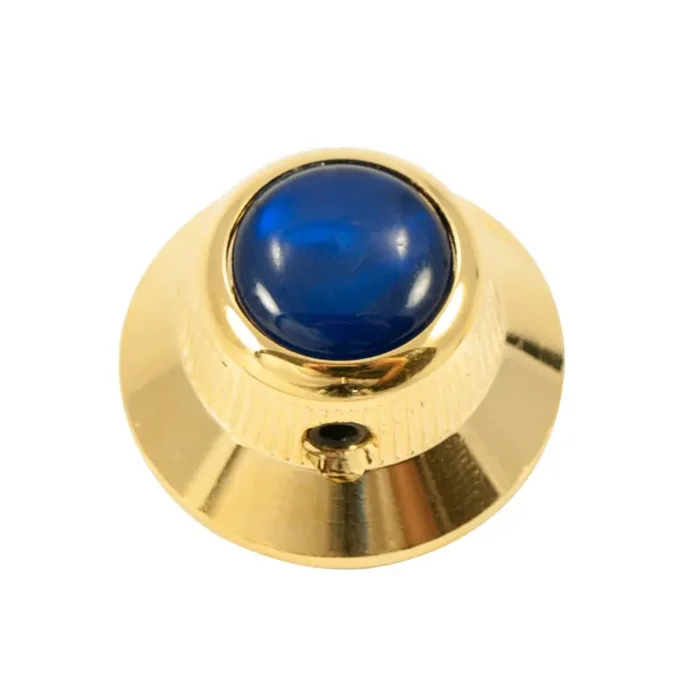 UFO knob – Acrylic cap – Pearl Blue / Gold base