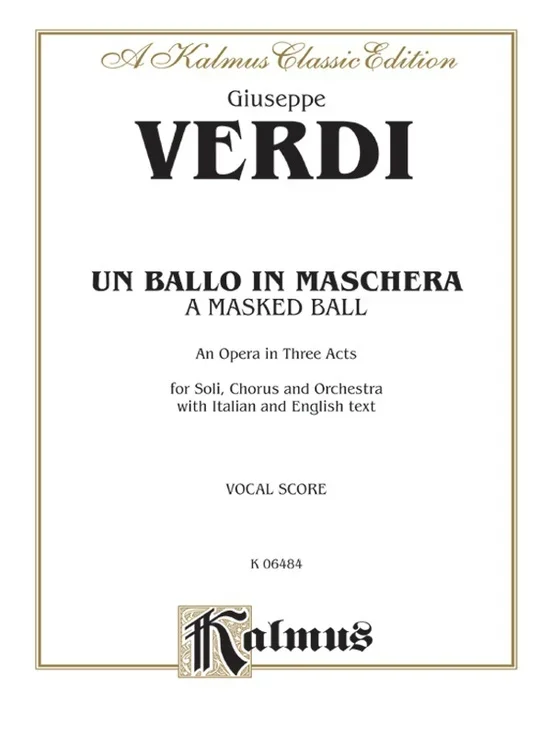 Un Ballo In Maschera Vocal Sc