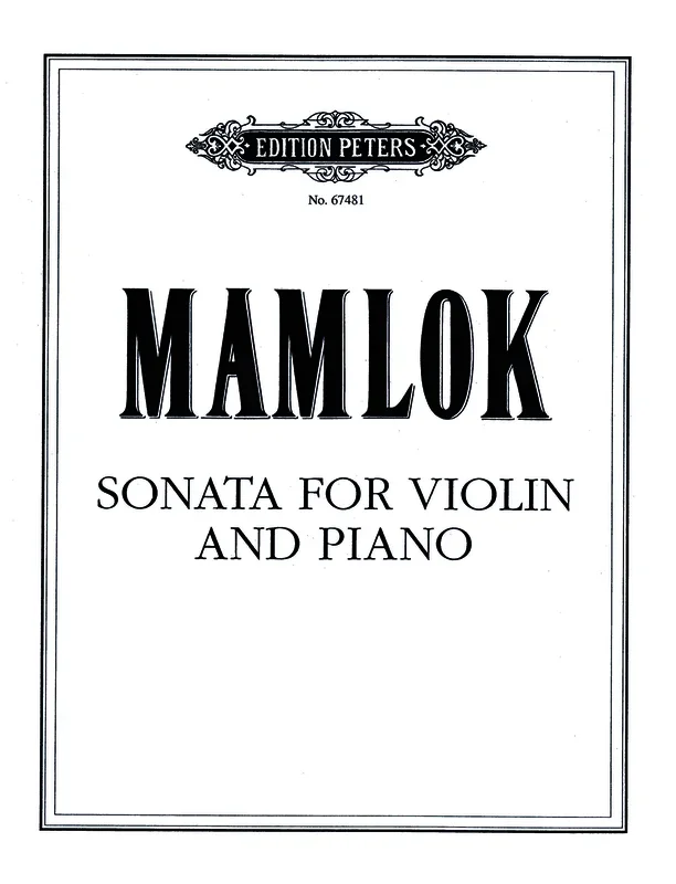 Ursula Mamlok : Ursula Mamlok : Sonata For Violin And Piano – Piano, Violin – Faber Digital