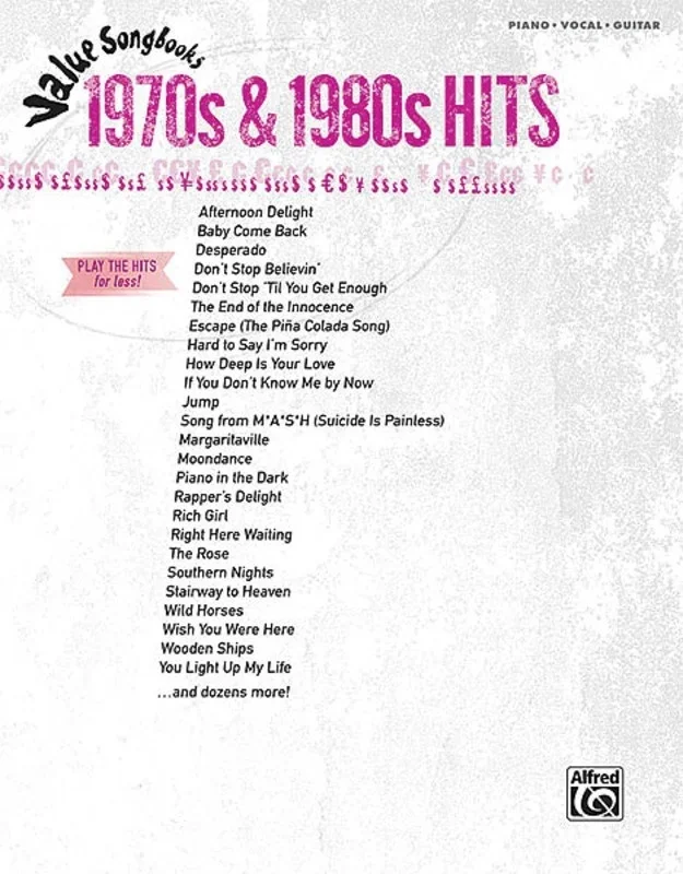 Value Songbooks 1970S and 1980s Hits PVG (Softcover Book)