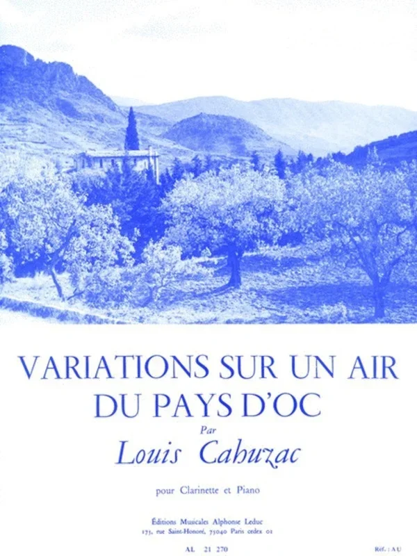 Variations On The Tune Pays D’Oc For Clarinet (Softcover Book)