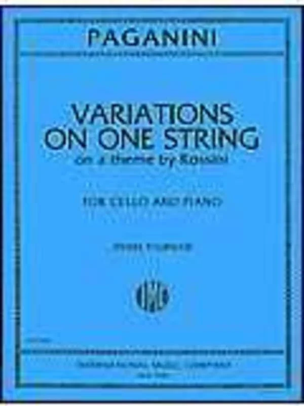 Variations On Theme Of Rossini Cello Piano (Softcover Book)