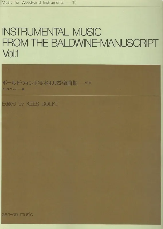 Various Instrumental Music from the Baldwine Manuscript – Volume 1