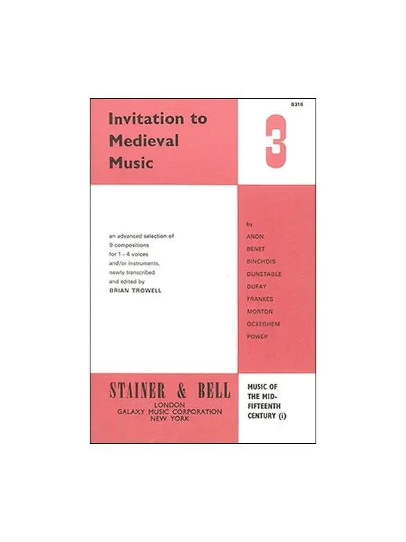 Various Invitation to Medieval Music – Book 3