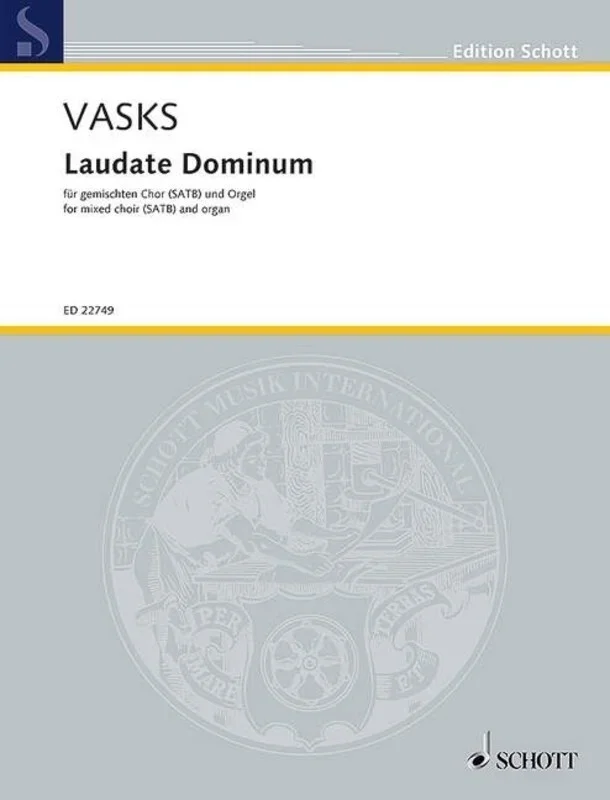 Vasks – Laudate Dominum SATB/Organ (Softcover Book)