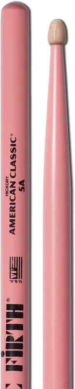 Vic Firth 5AP Pink Wooden Tip Drumsticks – Hickory