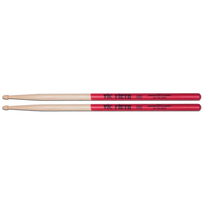 Vic Firth 5AVG VIC GRIP 5A Wooden Tip Drumsticks – Hickory