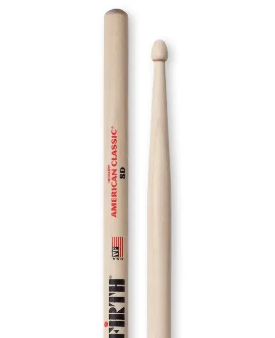 Vic Firth 8D Wooden Drumsticks – Hickory