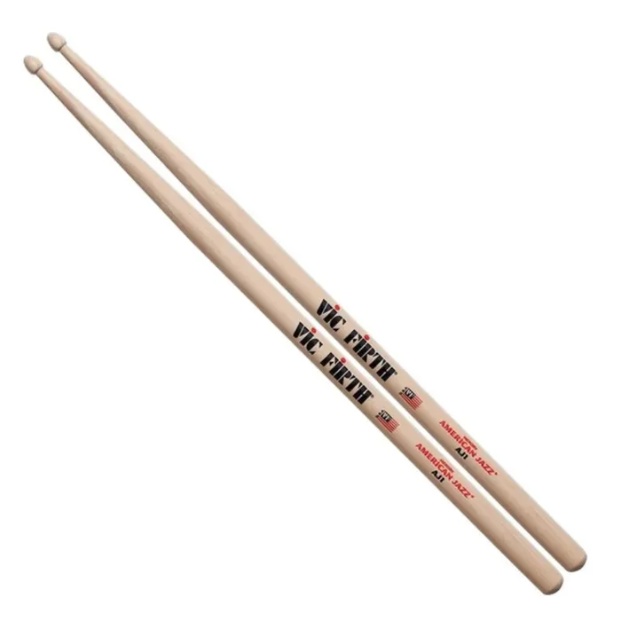 Vic Firth AJ1 Drumsticks American Jazz, Wood Tip