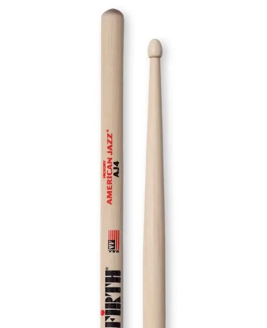 Vic Firth AJ4 Wooden Tip jazz Drumsticks – Hickory