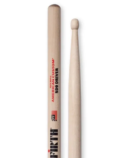 Vic Firth SD9 Driver Wooden Tip Drumsticks – Maple