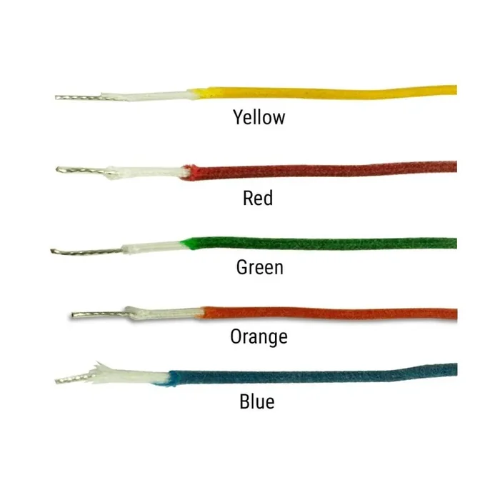 Vintage 22 Gauge Cloth-Covered Wire, Various Colours – 1 Ft Length