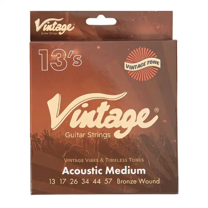 Vintage Bronze Wound Acoustic Guitar String Set 13-57