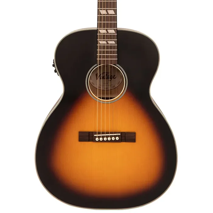 Vintage Historic Series ‘Orchestra‘ Electro-Acoustic Guitar ~ Vintage Sunburst