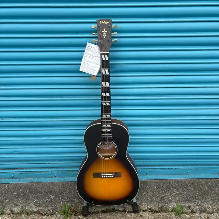 Vintage Historic Series ‘Parlour‘ Electro-Acoustic Guitar Vintage Sunburst