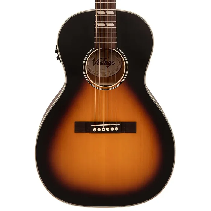 Vintage Historic Series ‘Parlour‘ Electro-Acoustic Guitar ~ Vintage Sunburst