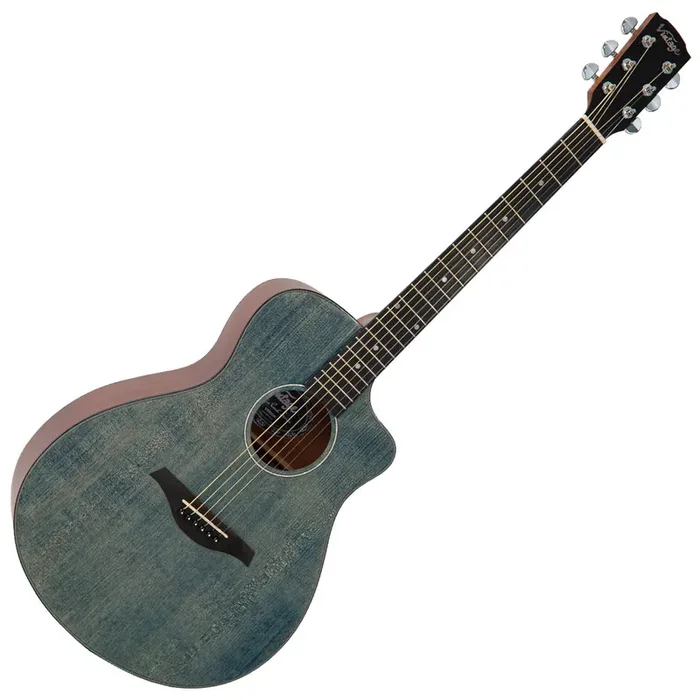 Vintage Pacific Coast Acoustic Guitar – Denim Blue