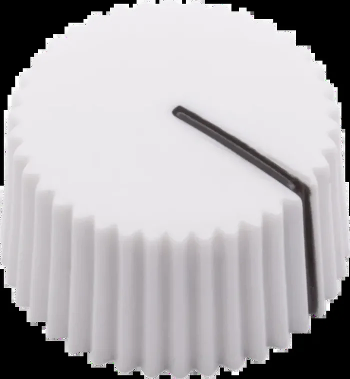 Vintage Radio Amplifier Knob (White)