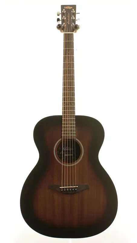 Vintage ‘Statesboro‘ Orchestra / Folk shape Acoustic Guitar – whiskey sour finish