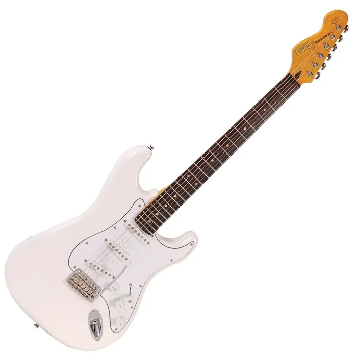 Vintage V6JMH ReIssued Electric Guitar ~ Olympia White ‘Fillmore‘