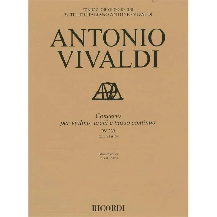 Vivaldi, Antonio – Concerto per violino, archi e bc, RV 239 Op. VI/6
