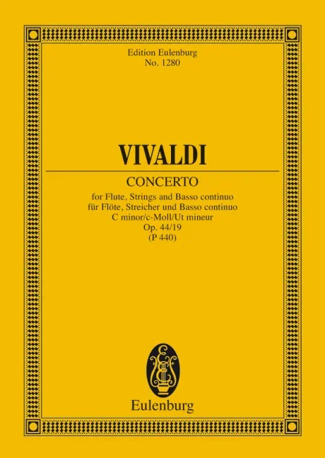 Vivaldi, Antonio : Vivaldi, Antonio : Concerto C minor, – flute (treble recorder), strings and basso continuo – Schott