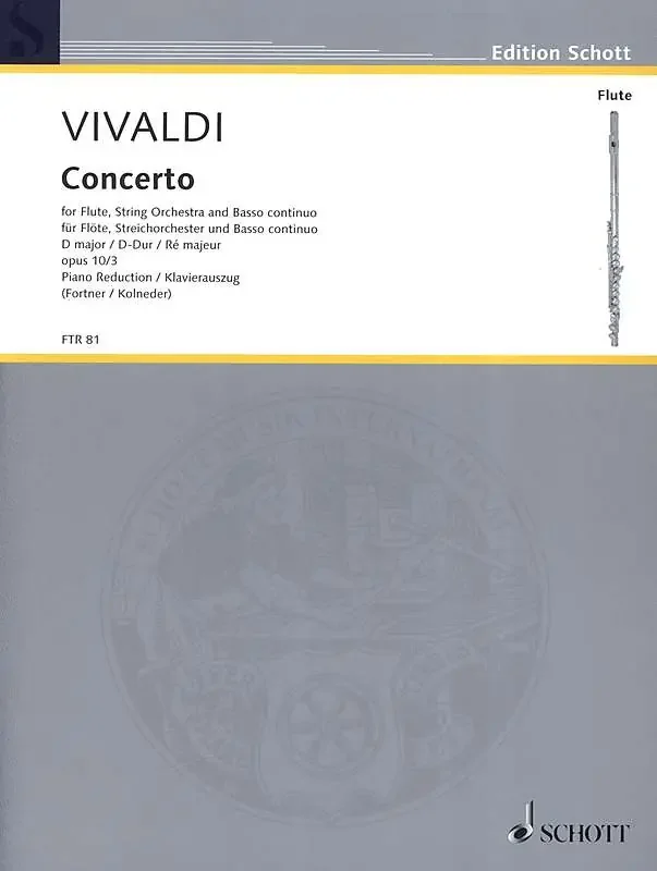 Vivaldi Concerto in D Major for Flute, Strings and Basso Continuo – Piano Reduction