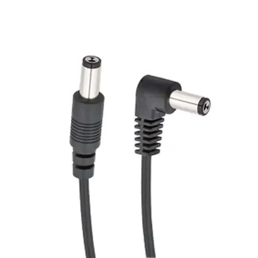 Voodoo Lab PPBAR-RS6 Standard Polarity Cable, 2.1mm Right-Angle to Straight, 6inch