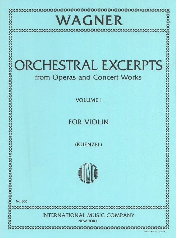 Wagner: Orchestral Excerpts for Violin – Volume 1