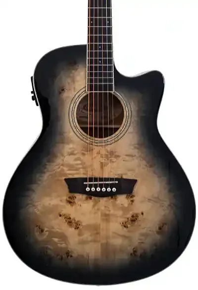 Washburn BURL ACE Deep Forest Grand Auditorium – Black Fade