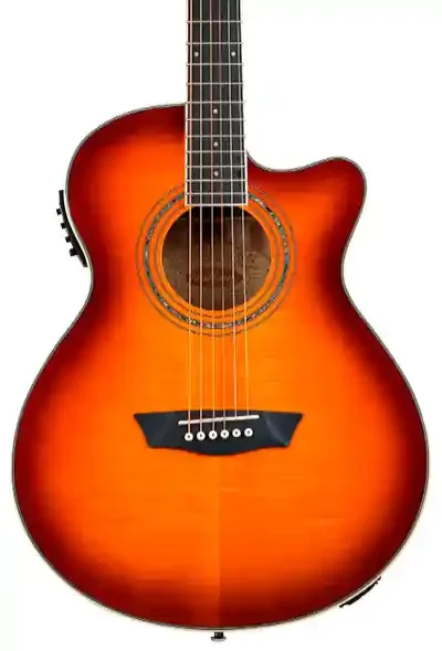 Washburn EA15 Festival Series Mini Jumbo Cutaway – Ice Tea Burst