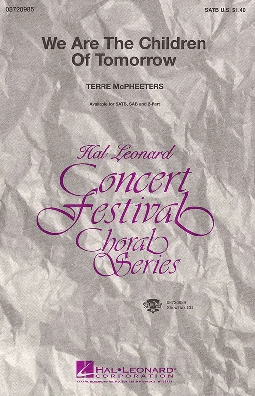 We Are The Children Of Tomorrow ShowTrax Cass (CD Only)