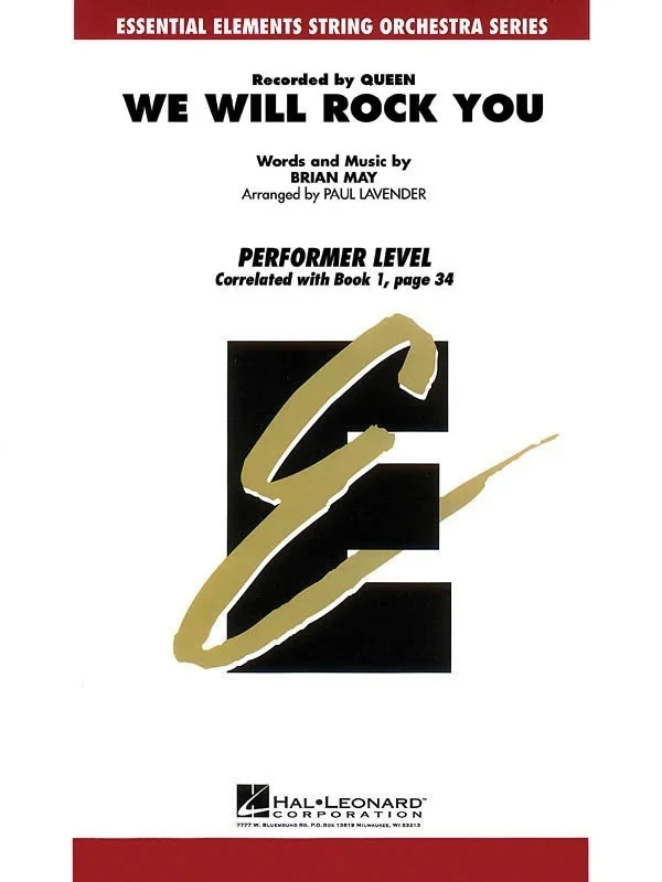 We Will Rock You Essential Elements String Orchestra 1-1.5 (Music Score/Parts)