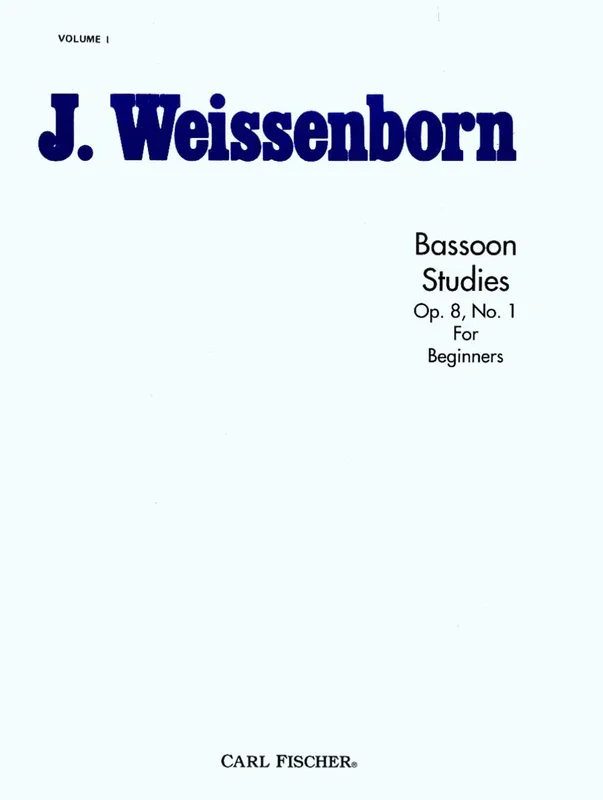 Weissenborn: Bassoon Studies, Op. 8 – Volume 1