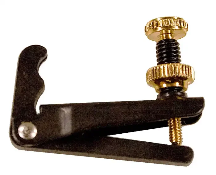 Wittner Violin String Adjuster – Black finish with Gold Screws