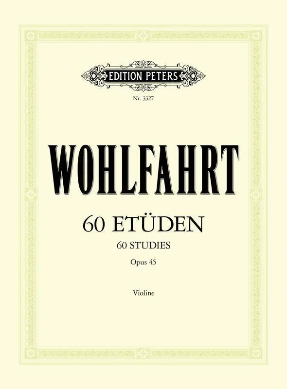 Wohlfahrt – 60 Studies Op 45 For Violin (Softcover Book)