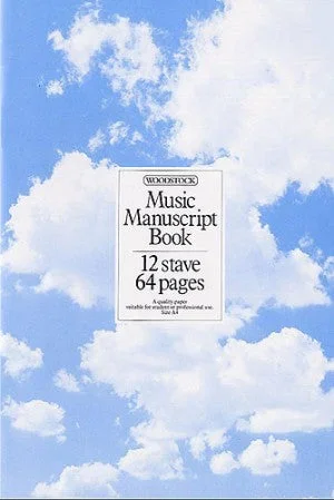 Woodstock Music Manuscript Paper: 12 Stave – 64 pages (A4)