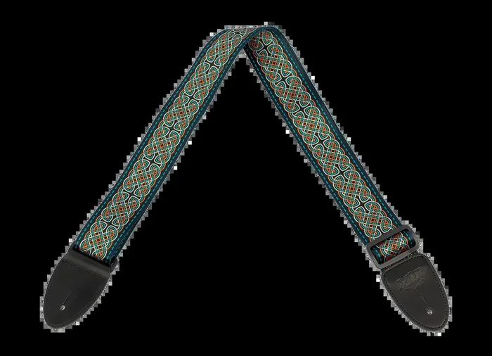 XTR 2 Inch Celtic Series Guitar Strap – Red, Gold, and Blue