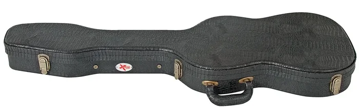 Xtreme HC3008 Electric Guitar Case Strat Shaped Black Croc Vinyl