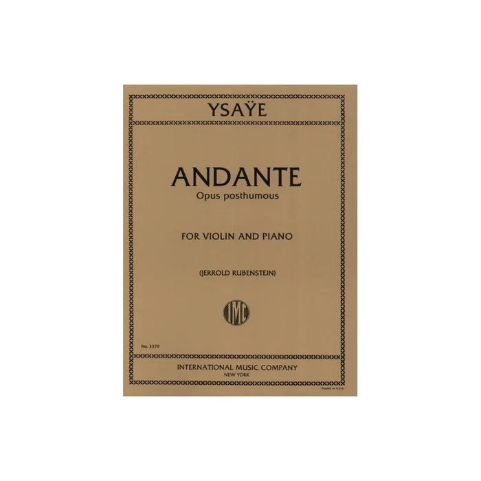 Ysaÿe, Eugène – Andante op.posth